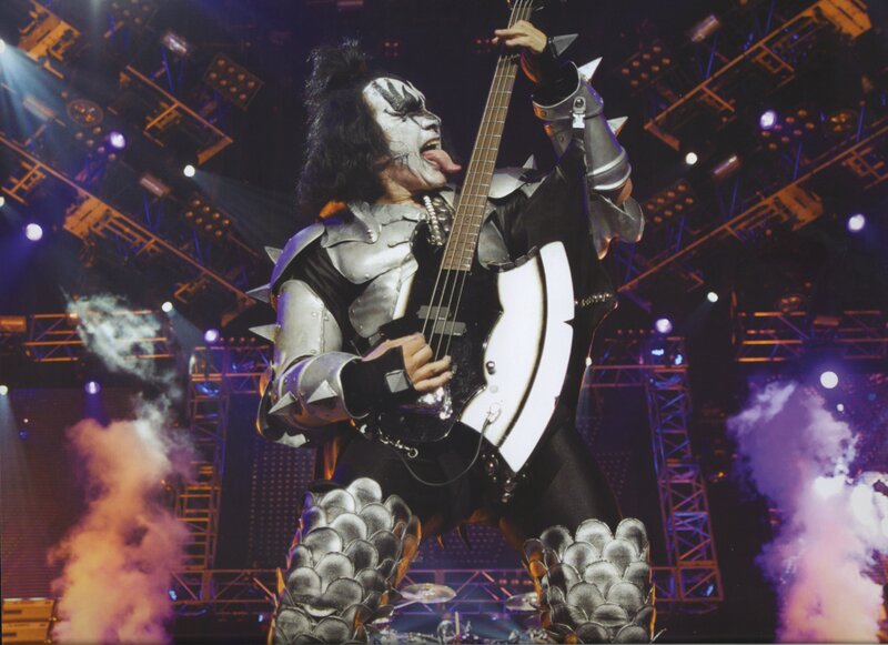KISS band member performing on stage