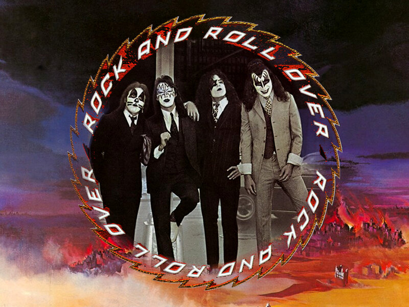 Kiss Band Members — Black, Dramatic, Illustration, Suits