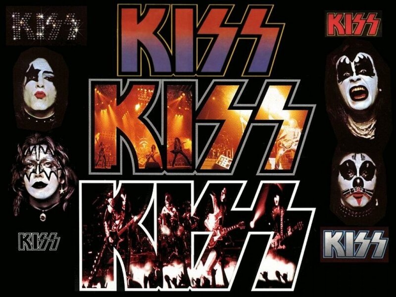 KISS Band Members — Black, Dramatic, Illustration