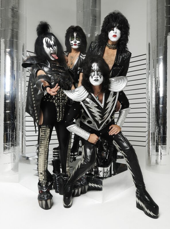 KISS Band Members — Black, Dramatic, Photograph, Makeup, Costumes, Stage Props