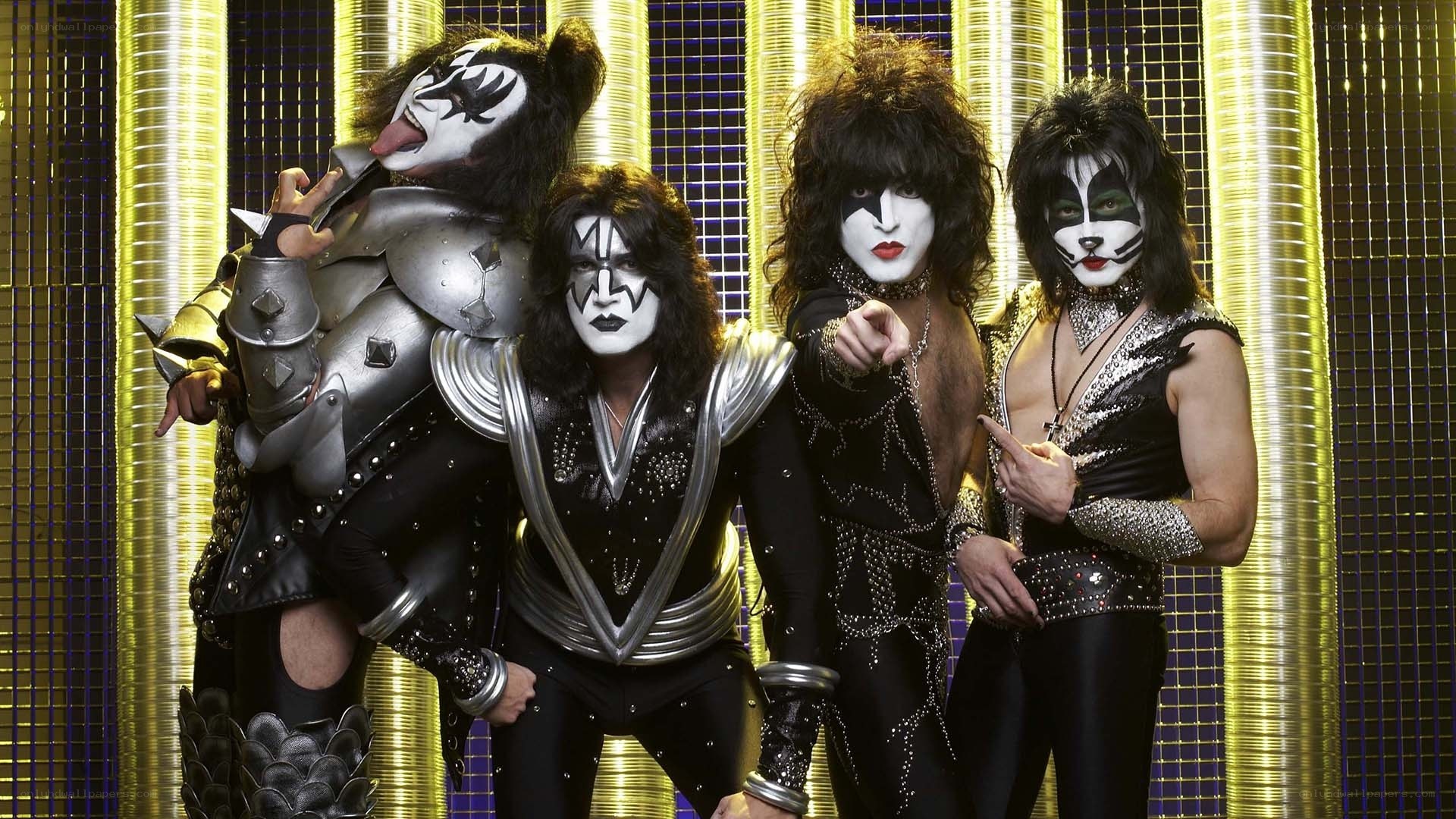 KISS band members in costume