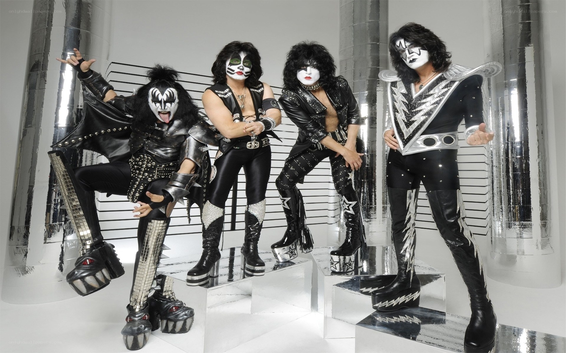 KISS band members in costume