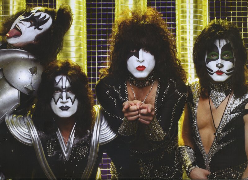 KISS band members in makeup
