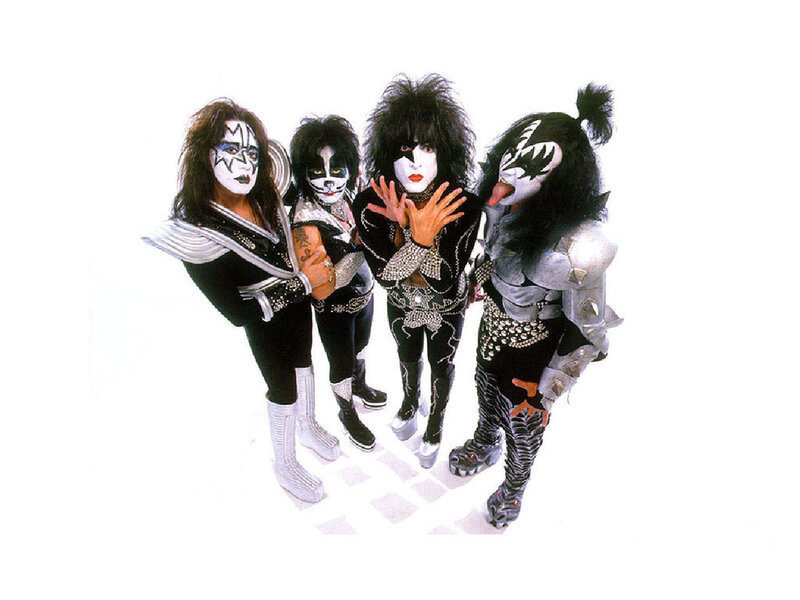 KISS band members in makeup
