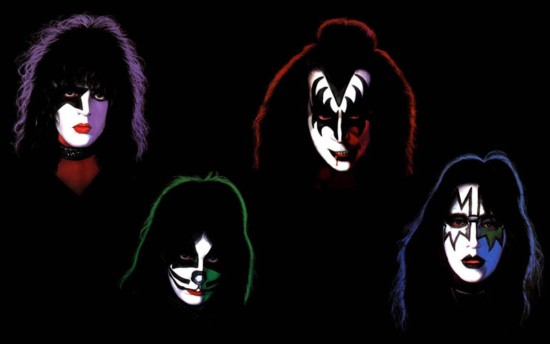 KISS band members in makeup