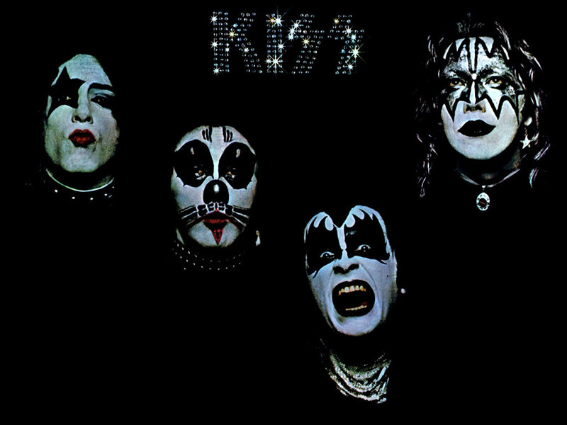 KISS band members in makeup