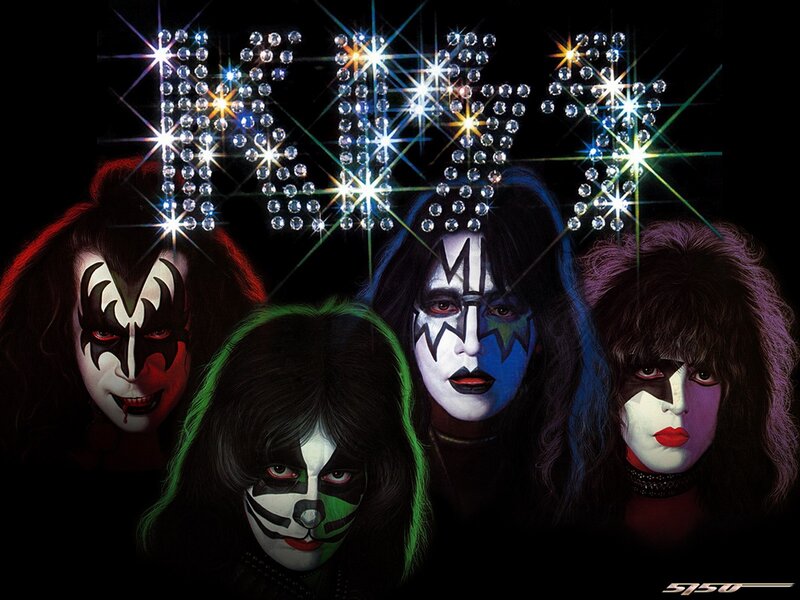 KISS band members with makeup