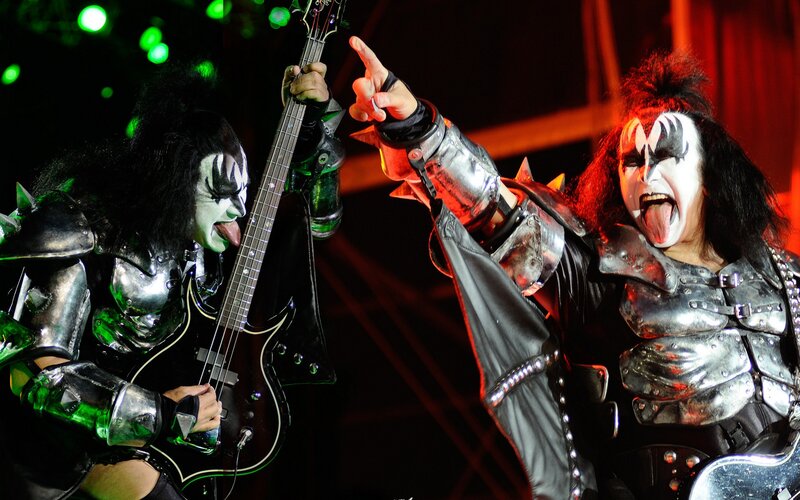 KISS band performing on stage