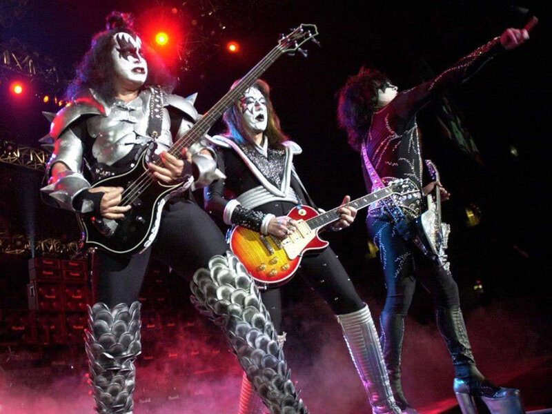 KISS band performing on stage