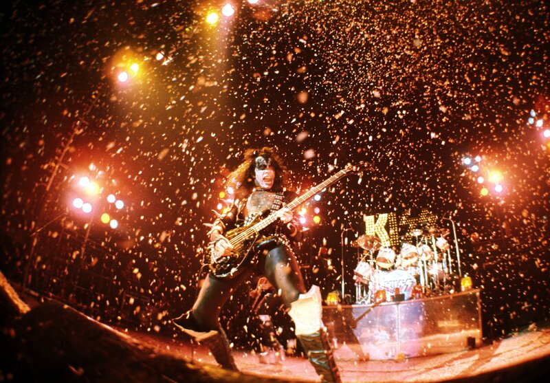 KISS band performing on stage