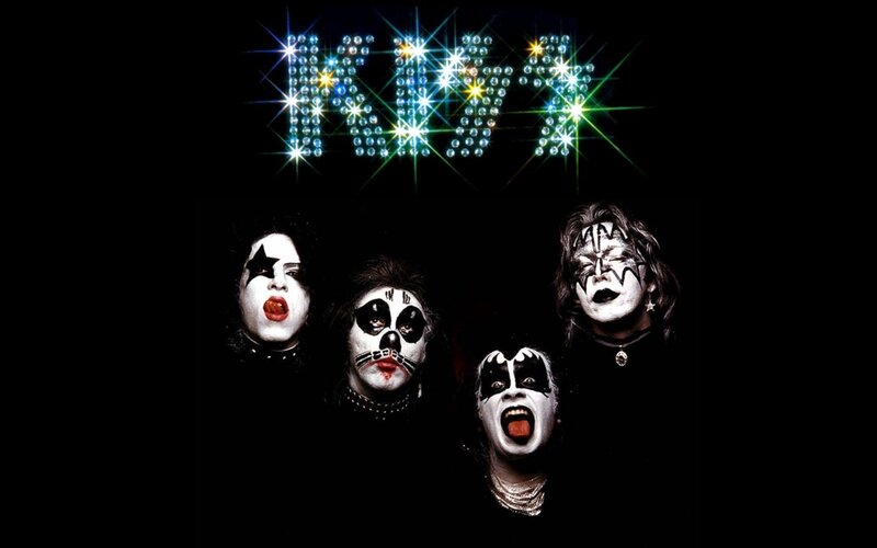KISS band with stage makeup