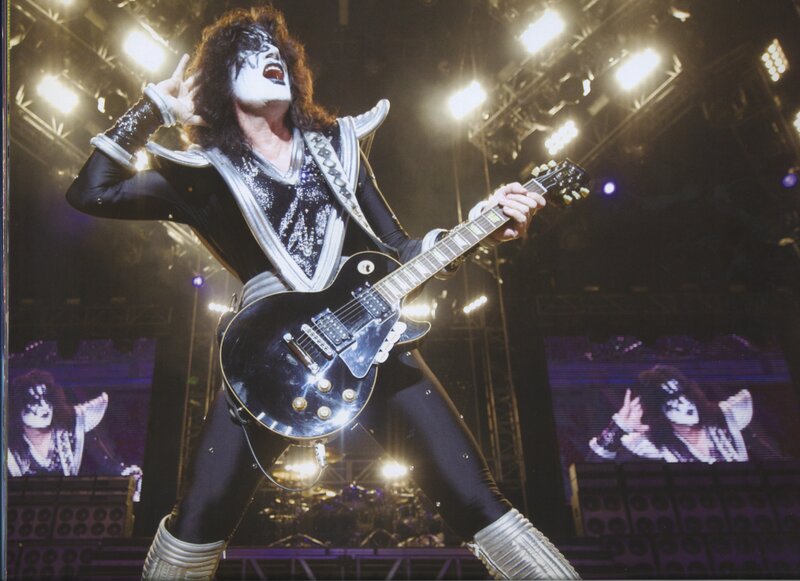KISS guitarist on stage
