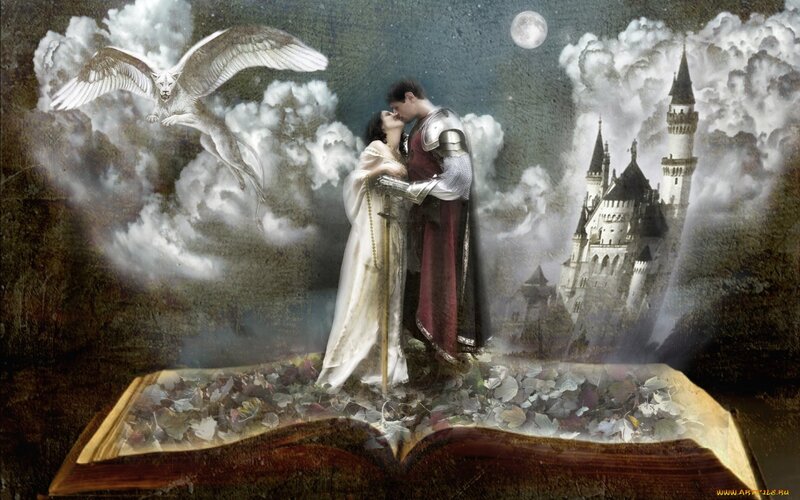 Kissing Couple on Book