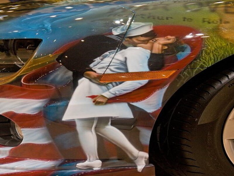 Kissing Couple on Car