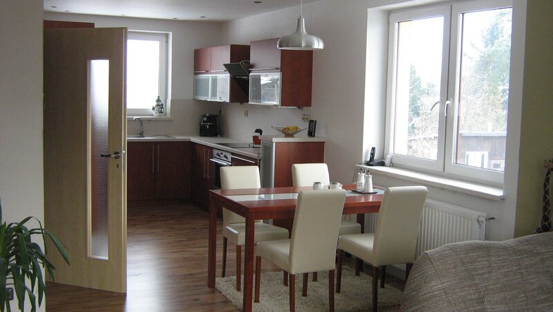 Kitchen and Dining Area — Brown, Neutral