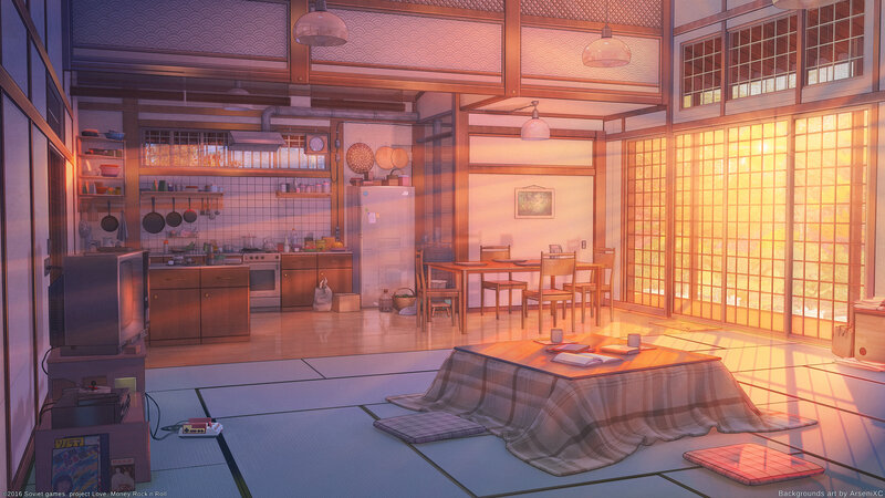 Kitchen and Dining Area — Orange