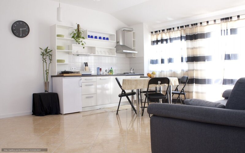 Kitchen and Dining Area — White, Neutral, Afternoon