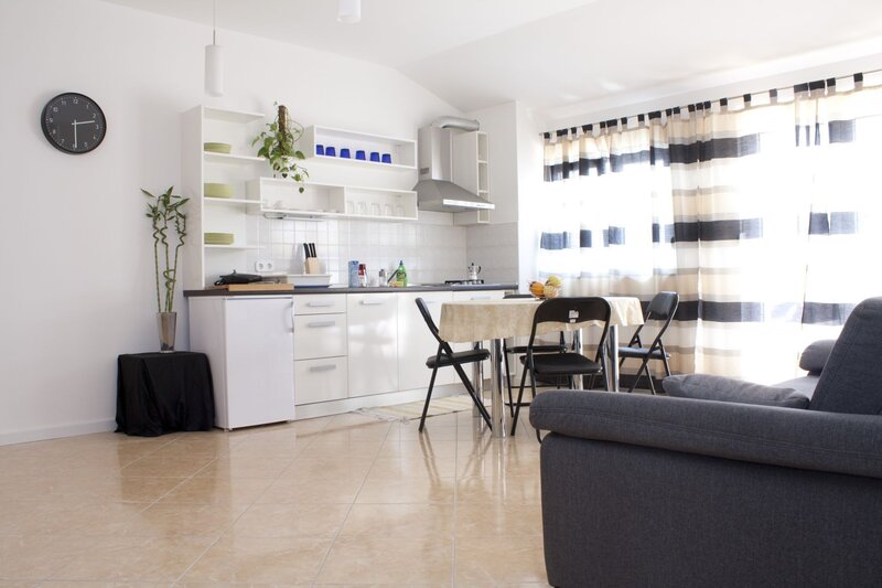 Kitchen and Dining Area — White, Neutral