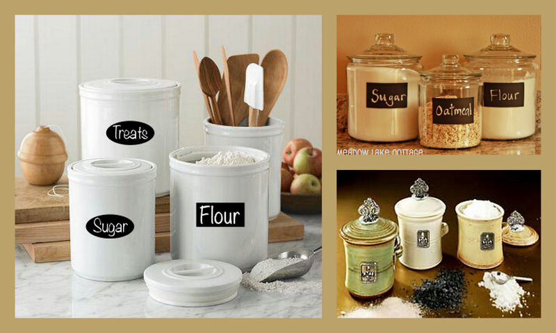 Kitchen Canisters — White, Organized