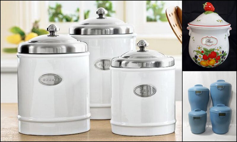 Kitchen Canisters — White