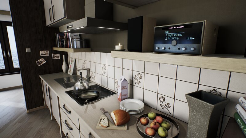 Kitchen Counter with Appliances