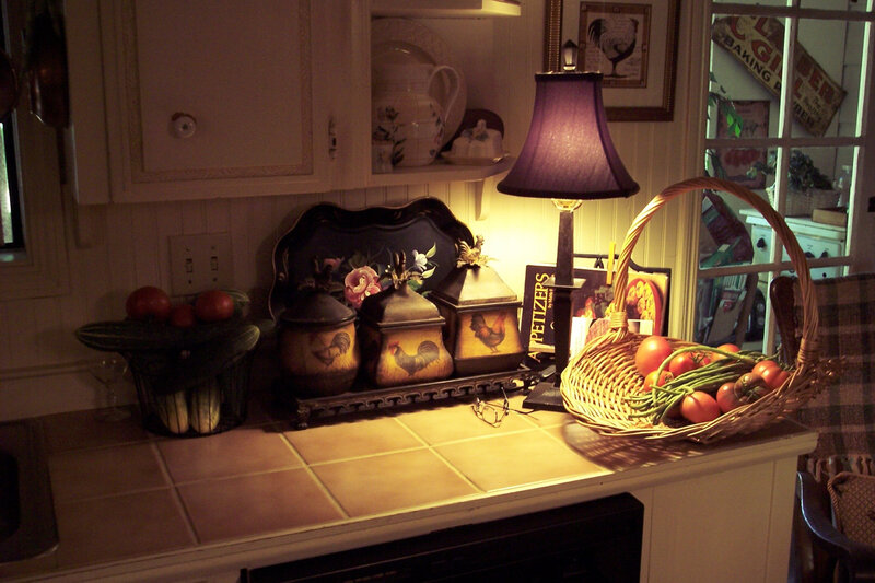 Kitchen Counter with Basket