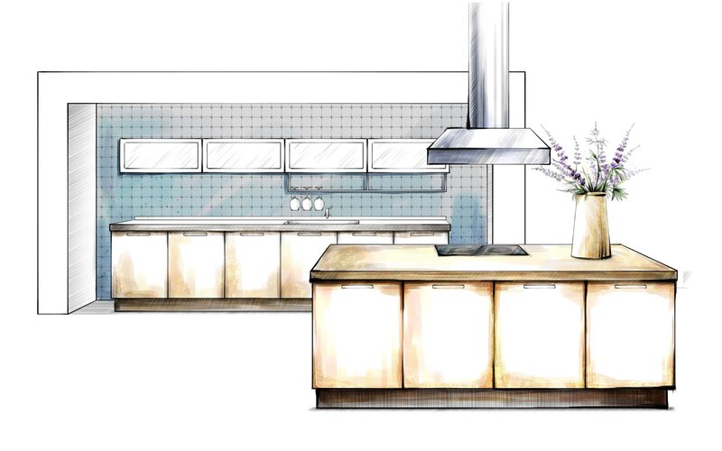 Kitchen Design Sketch