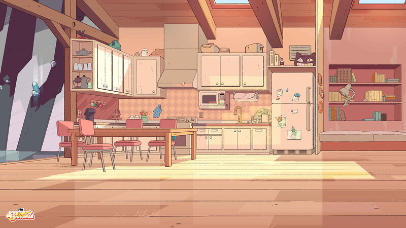 Kitchen Interior — Pink, Calm
