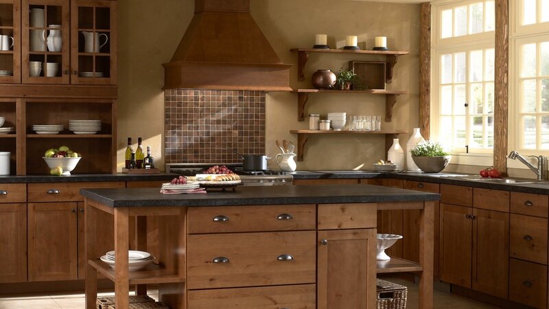 Kitchen Island with Cabinets — Brown, Calm, Afternoon