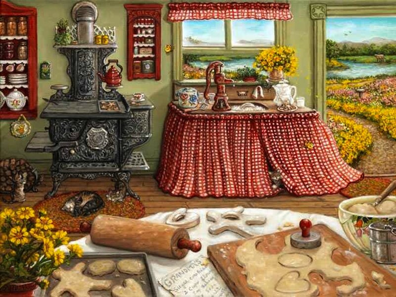 Kitchen with Baking Setup