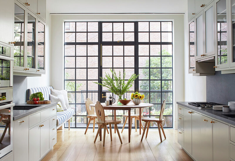 Kitchen with Dining Area — White