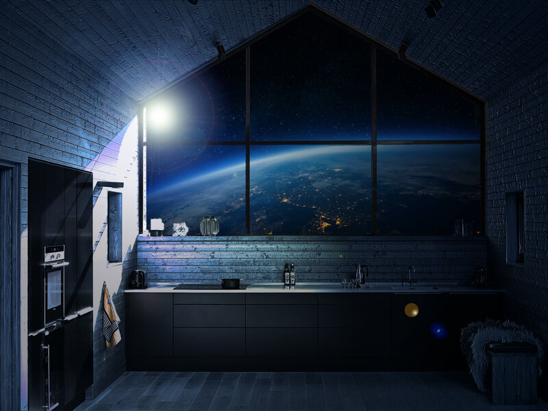 Kitchen with Earth View
