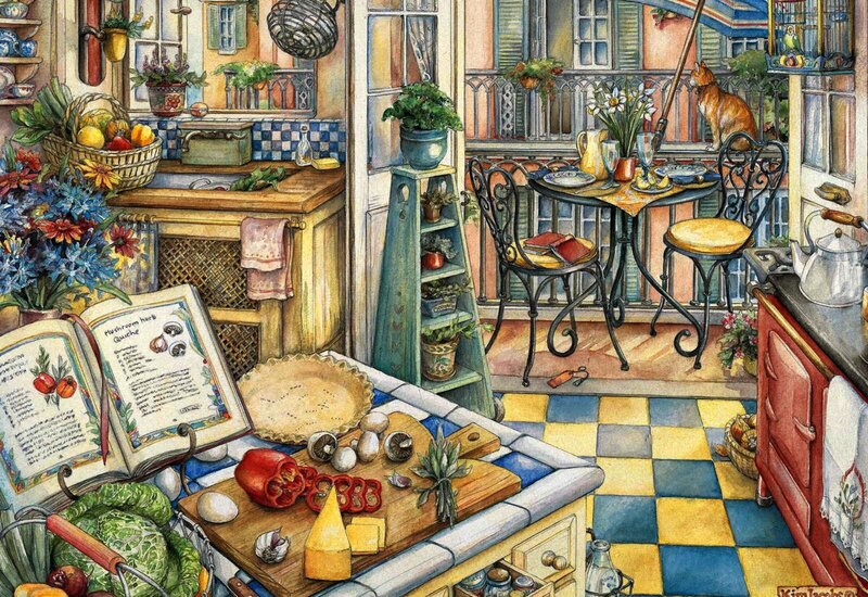Kitchen with Ingredients