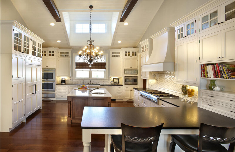 Kitchen with Island — White, Bright