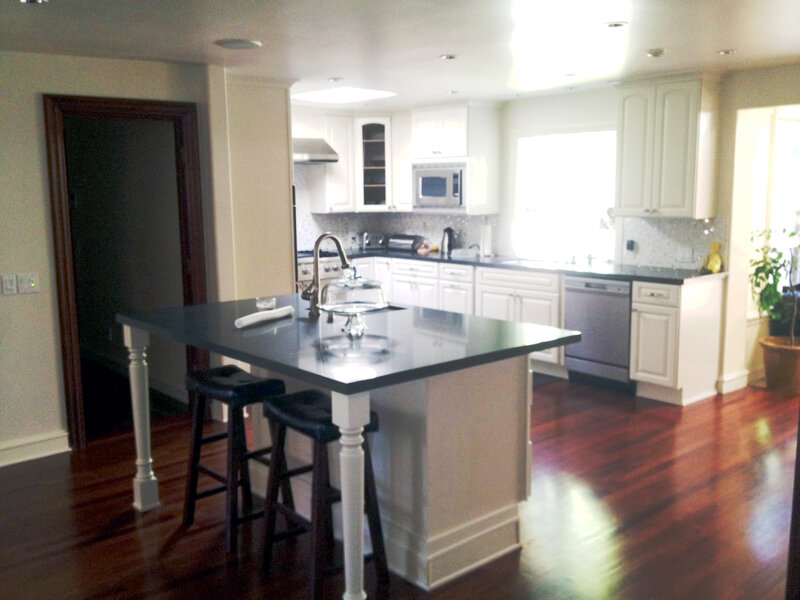 Kitchen with Island — White, Neutral