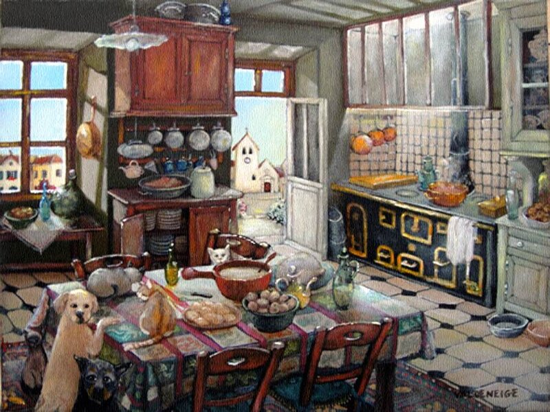 Kitchen with Pets