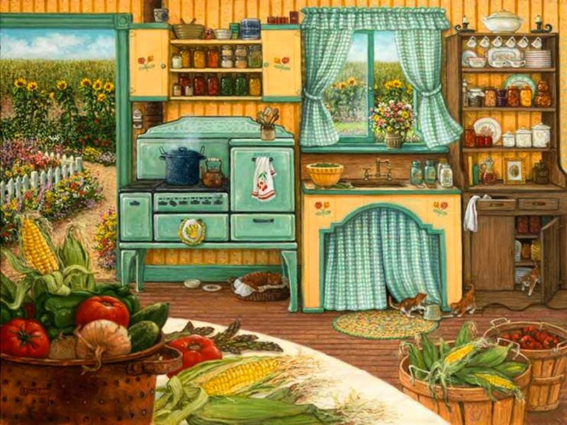 Kitchen with Vegetables