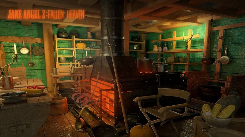 Kitchen with Wood Stove