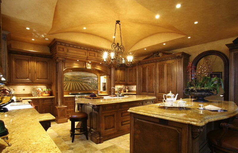 Kitchen with Wooden Cabinets — Brown, Warm