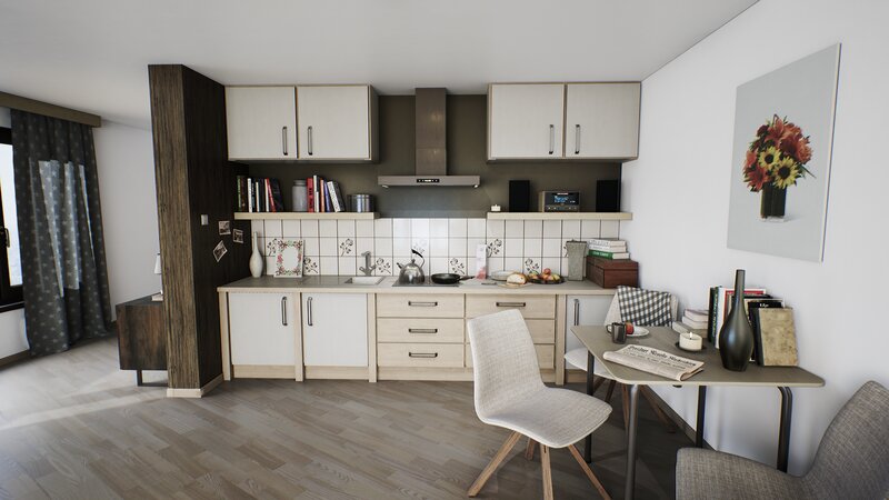 Kitchenette in Studio Apartment