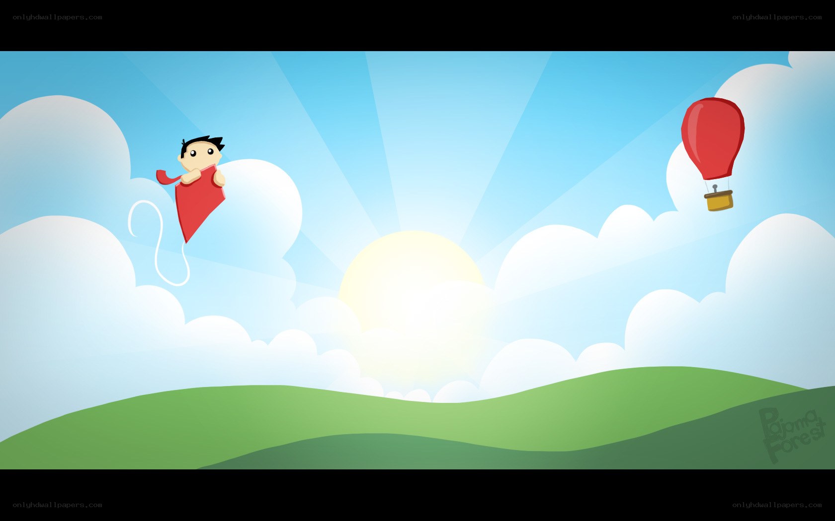 kite flying in the sky