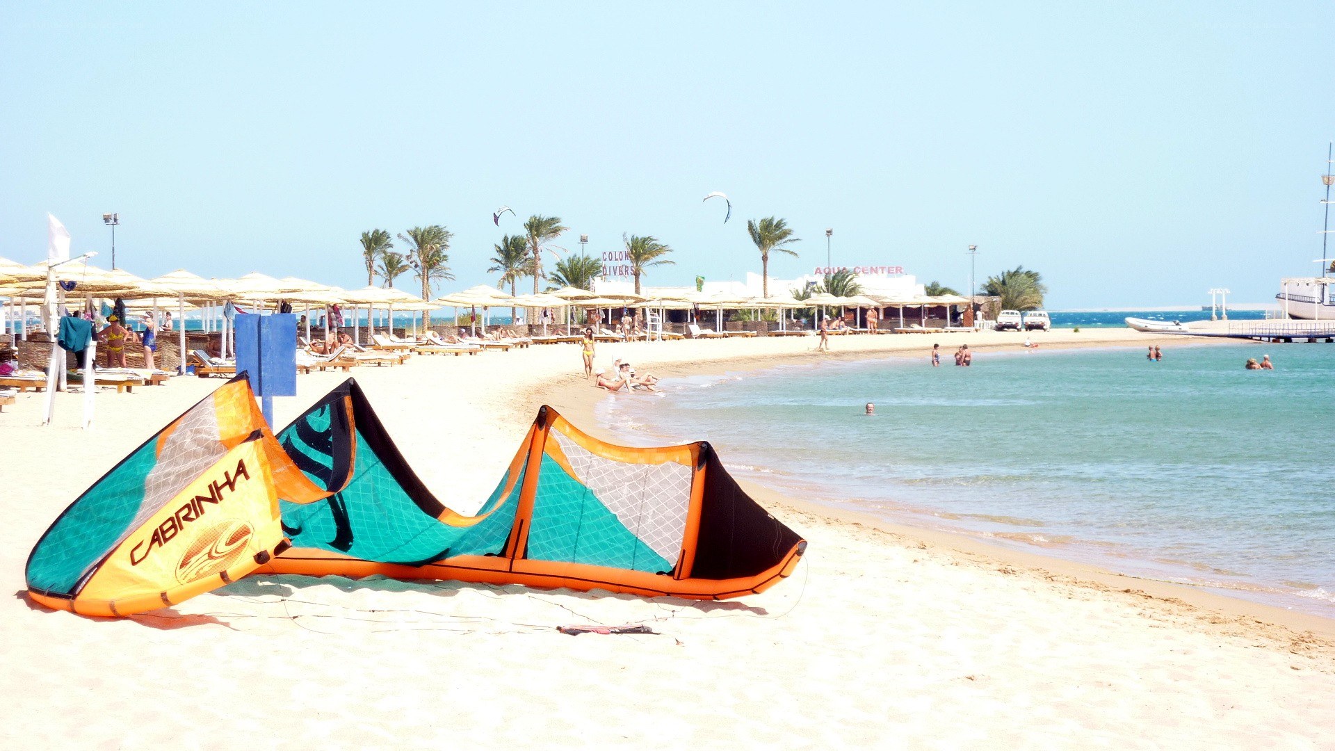 Kite on a sunny beach