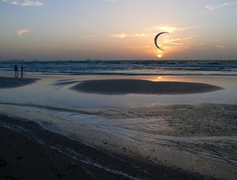 Kite Surfer at Sunset — Orange