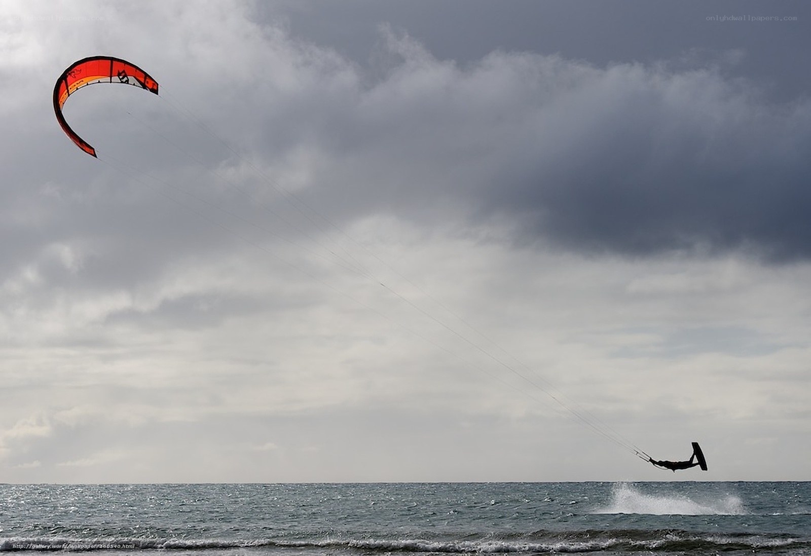 kite surfer in mid-air