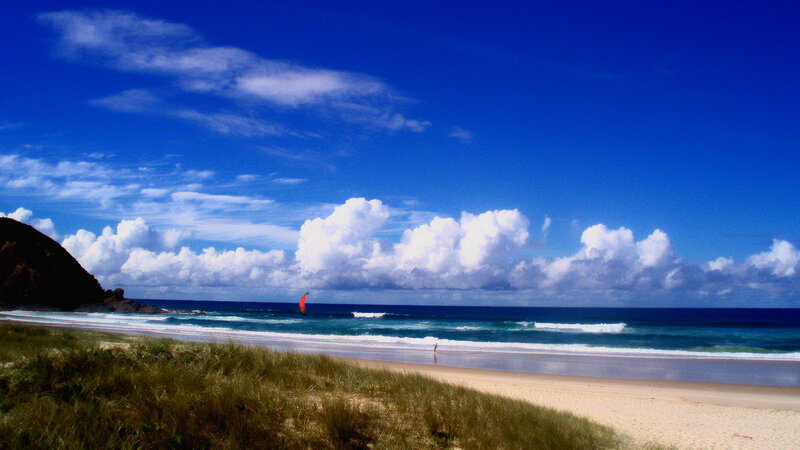 Kite Surfer on Beach
