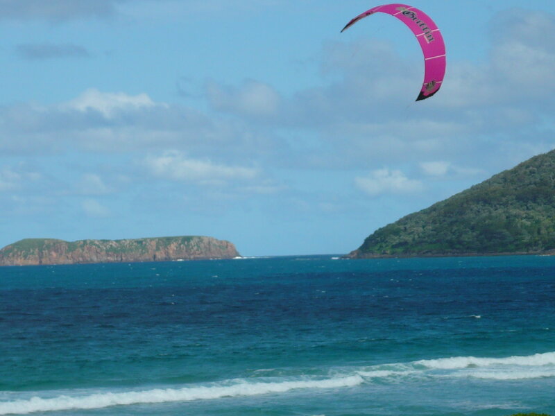 Kite Surfer over Ocean