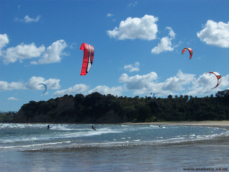 Kite surfers at the beach