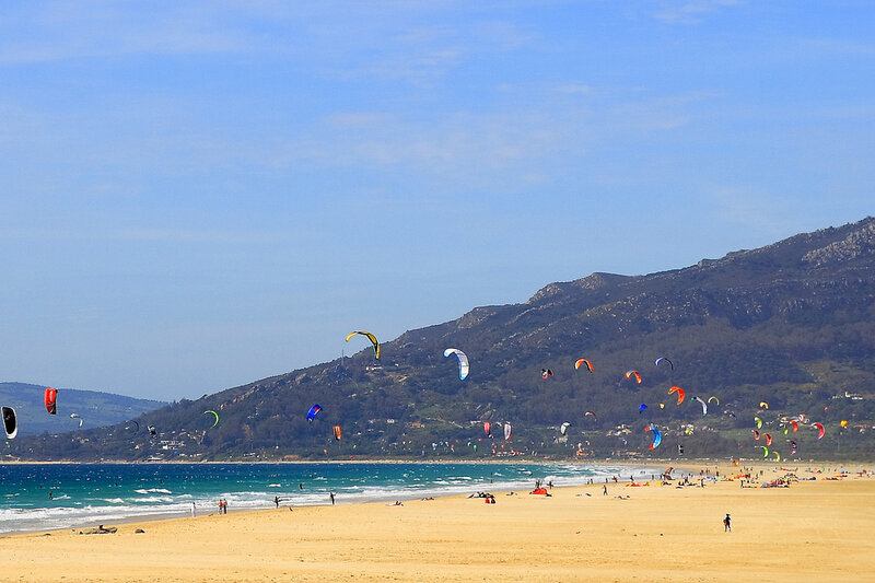 Kite Surfers on Beach