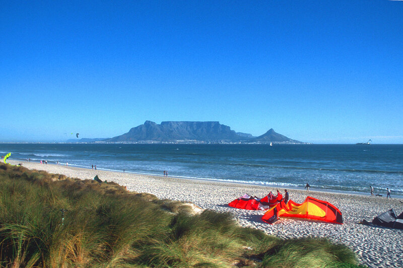 Kitesurfers on Beach
