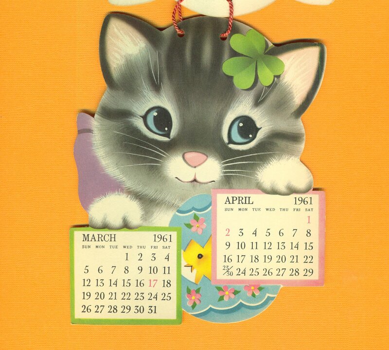 Kitten Calendar Cutout